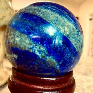 Lapis lazuli Blue and goldish Decorative Sphere